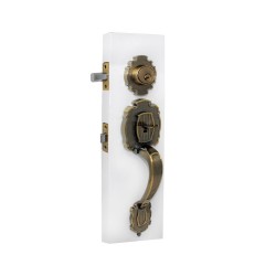 Cerradura de gatillo latón antiguo Riviera Yale