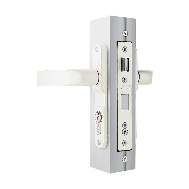 Cerradura para puerta residencial aluminio blanco 3055 Phillips