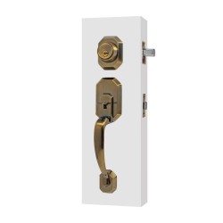 Cerradura para entrada principal latón antiguo Security Ashico